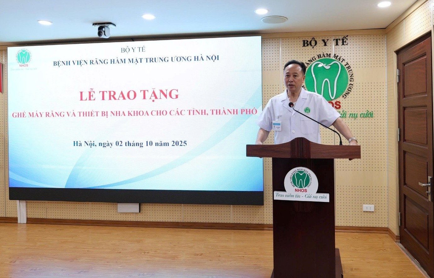 PGS.TS Trần Cao Bính, Giám đốc bệnh viện phát biểu